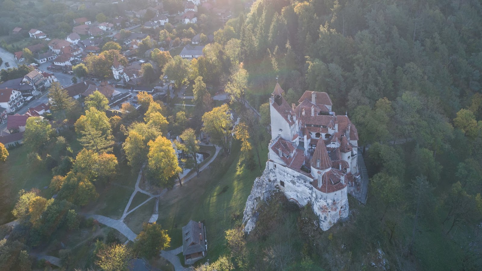 The medieval Castle of Bran known for the myth of Dracula. Brasov Transylvania. Romania